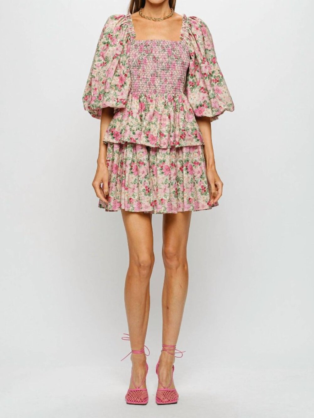 Women’s Dress - Sophie the Label by Dressed in LALA Ribbed Floral Mini